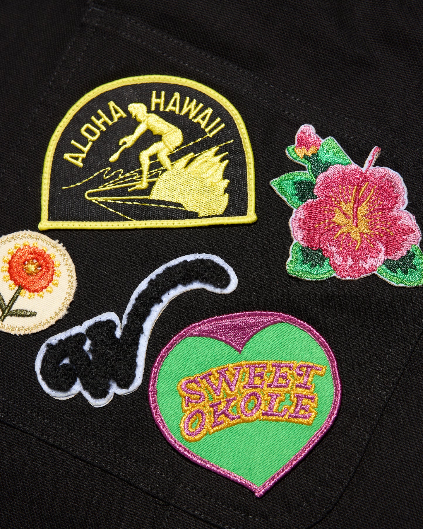 Patched Canvas Short