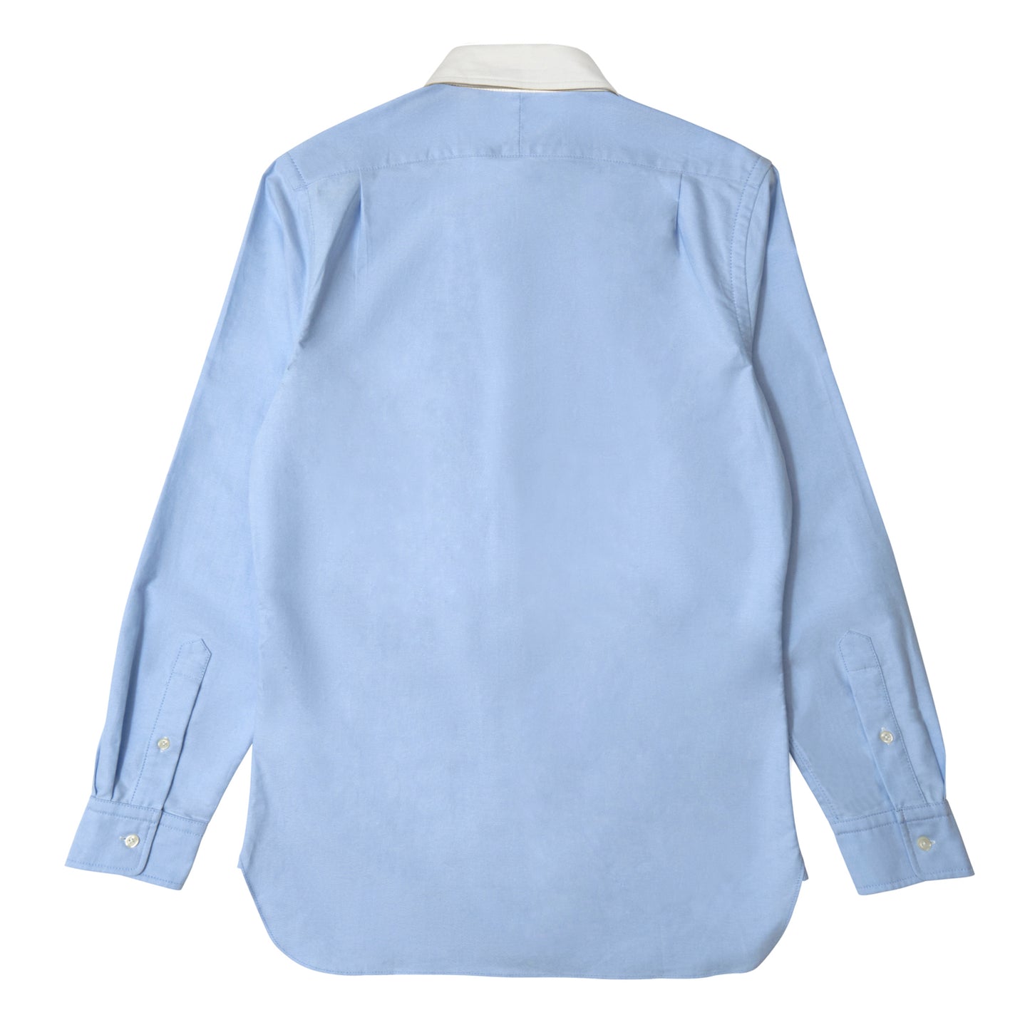 Button-Front Dress Shirt Blue and White