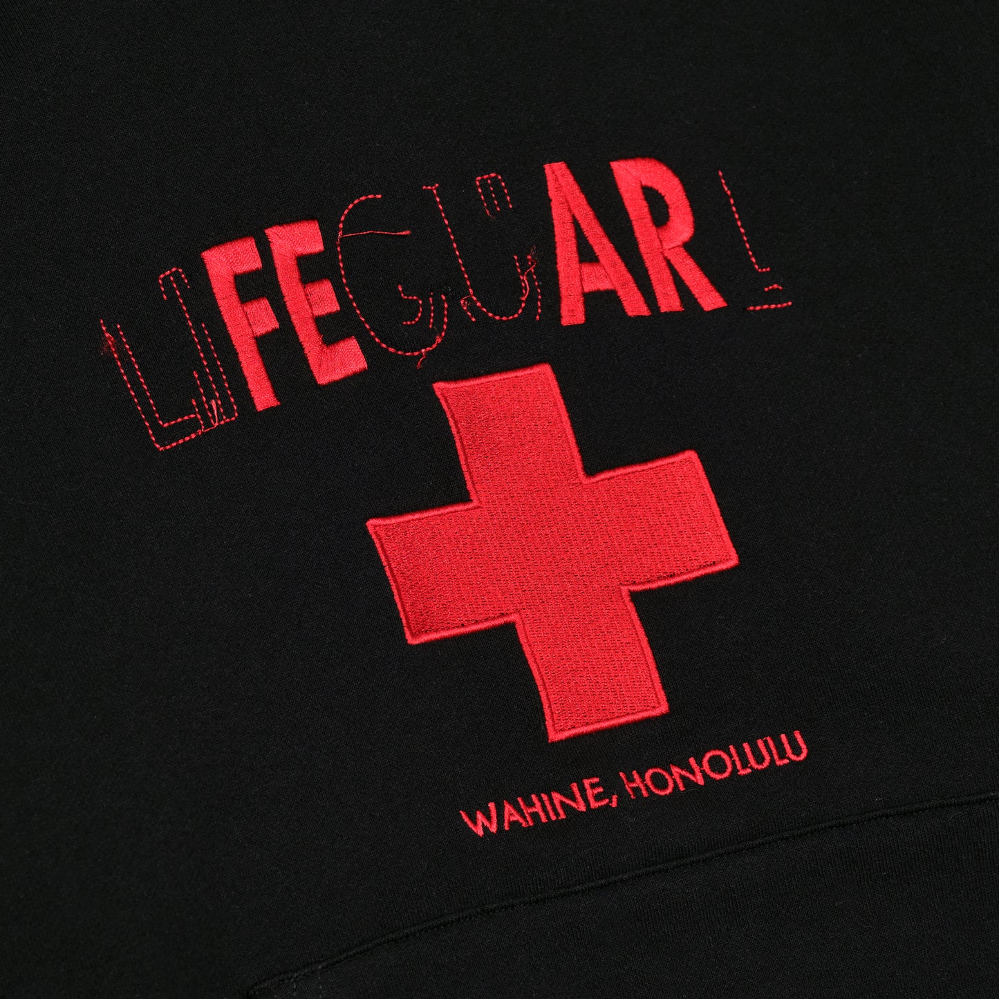 Lifeguard Hoodie – “FEAR” Edition Black and Red