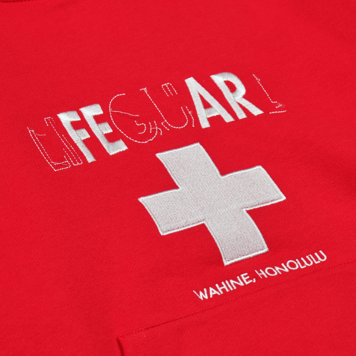 Lifeguard Hoodie – “FEAR” Edition Red and White