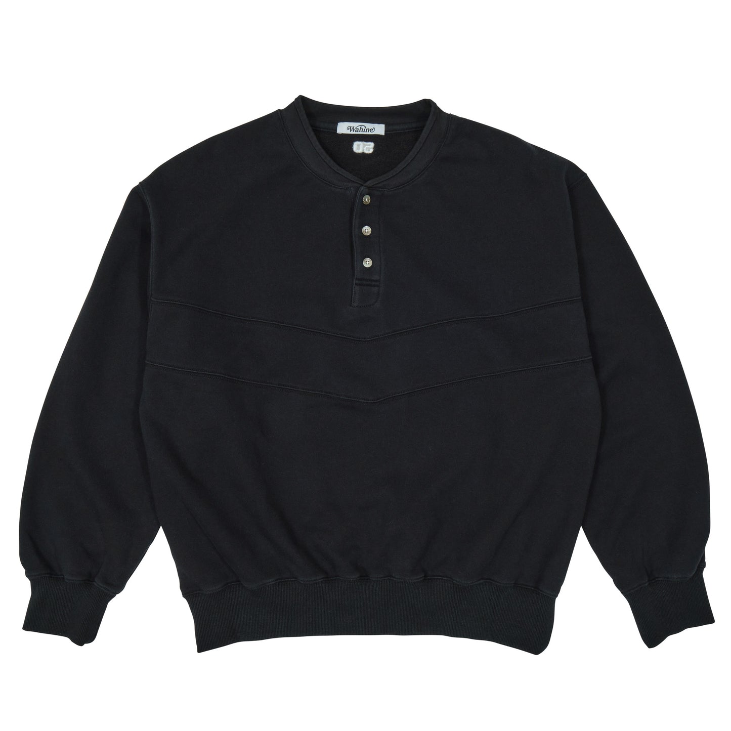 Henley Crewneck Black