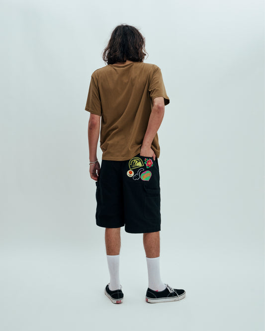 Patched Canvas Short